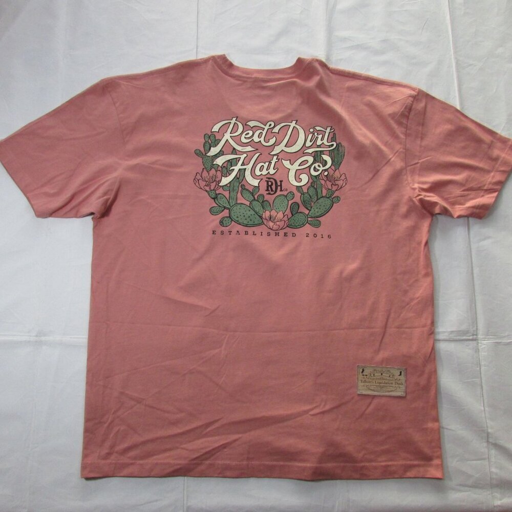 Red Dirt Hat Co Men's 2XL Prickly Pear Cactus Graphic T-Shirt Dusty Rose